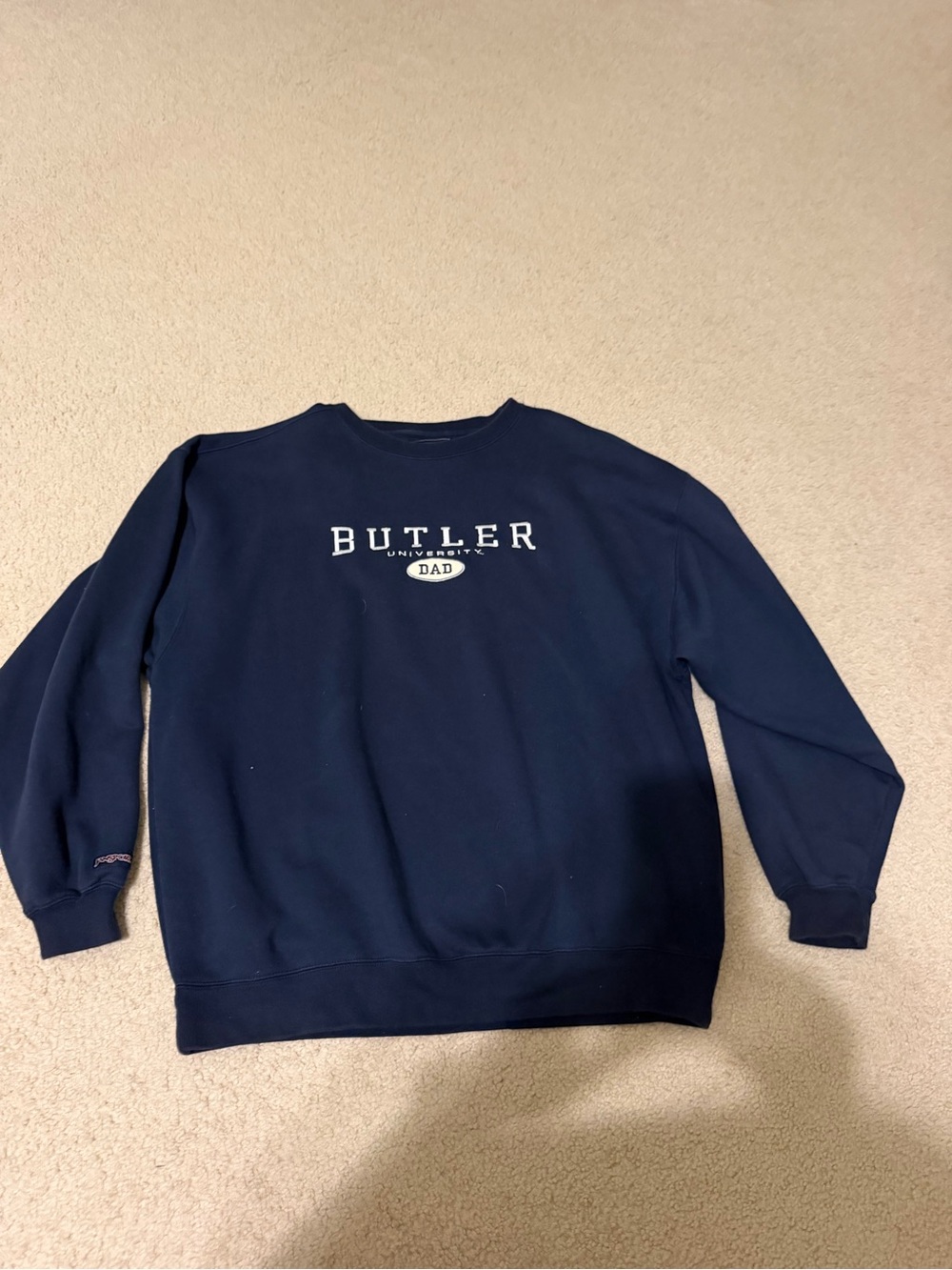 XL Jansport Navy Butler University Bulldogs Dad crewneck sweatshirt